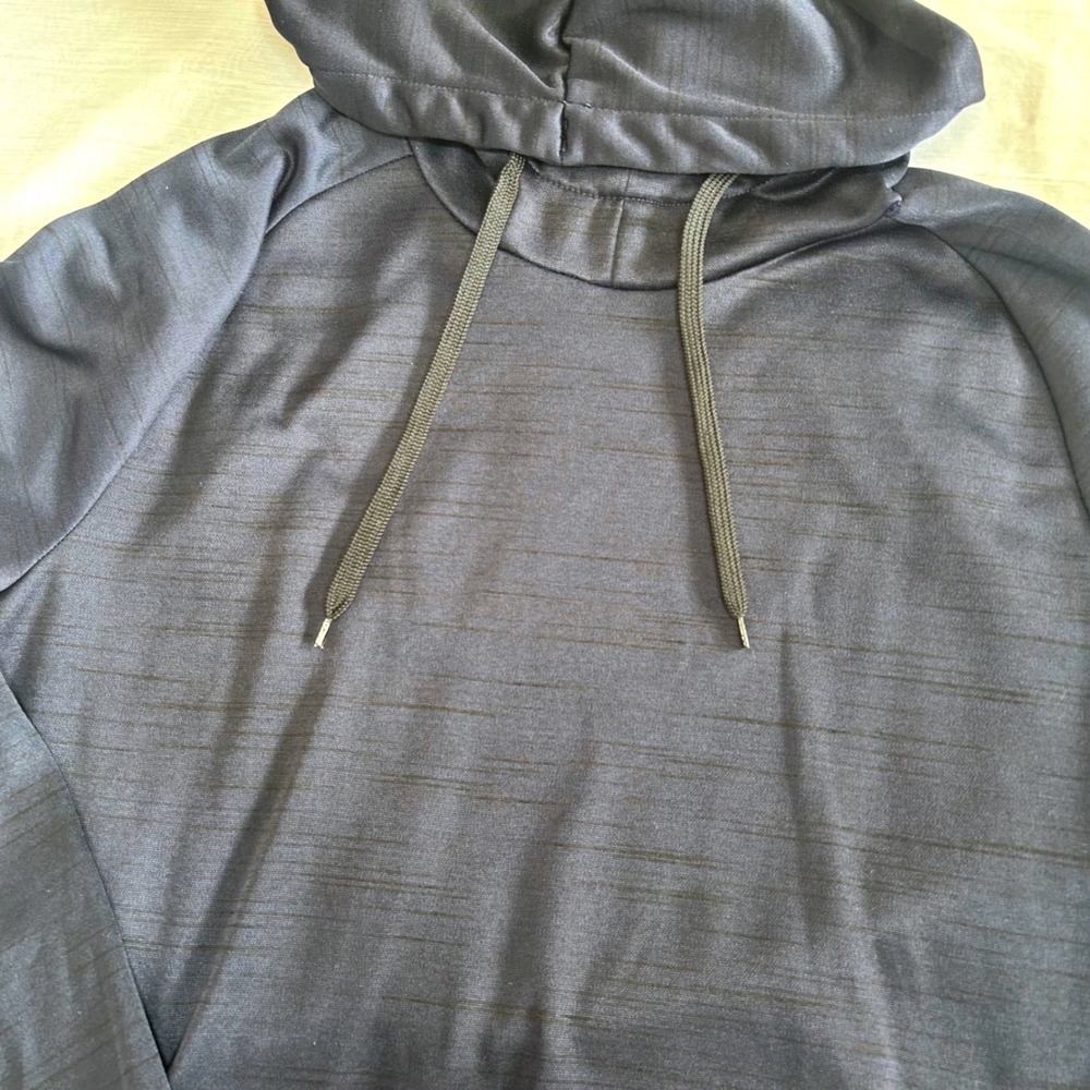 Tek Gear Hoodie Mens Large Tall Navy Blue WarmTek Fleece Lined Athletic Pullover